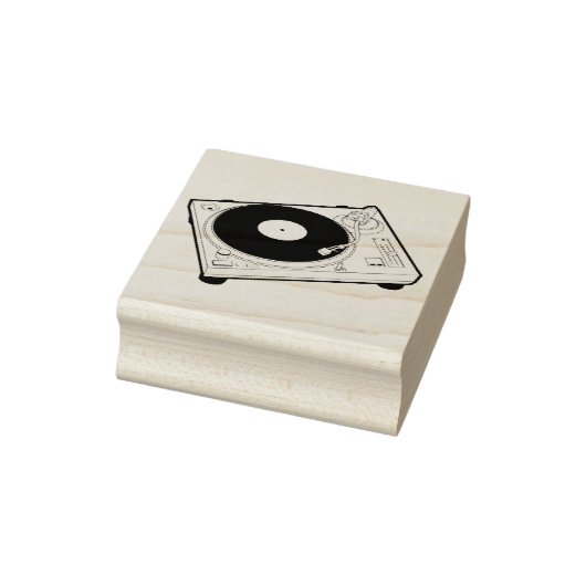 Oude-school was (vinyl) platenspeler rubberstempel (Stempel)