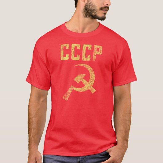 Oude School Weathered Sovjet-CCCP-Shirt T-shirt (Voorkant)