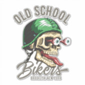 Oude schoolbankiers sticker (Voorkant)