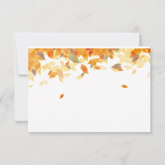 Oude schoolbord herfst Dank Je Uitnodiging (Achterkant)