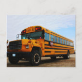 Oude schoolbus briefkaart (Voorkant)