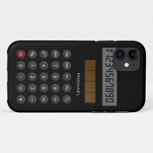 Oude schoolcalculator Case-Mate iPhone case (Achterkant (horizontaal))