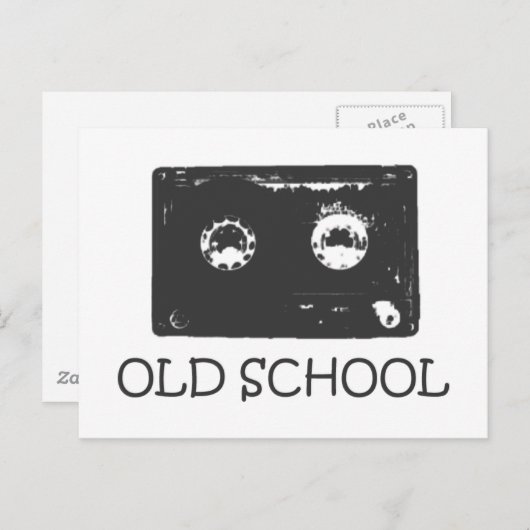 Oude schoolcassette! briefkaart (Voorkant / Achterkant)