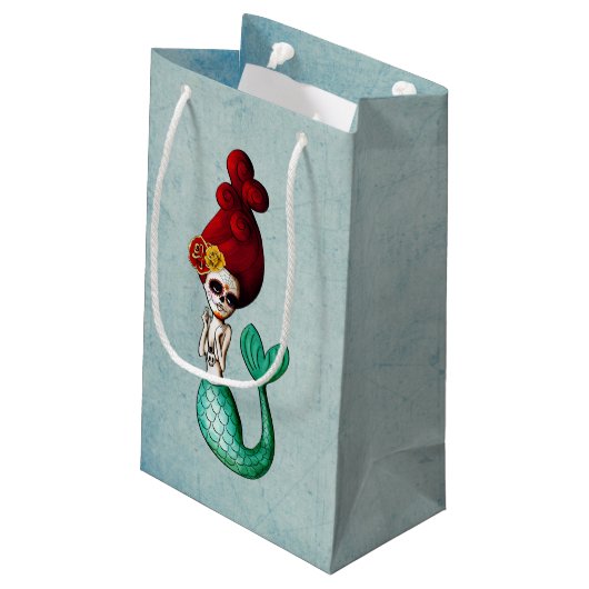 Oude schooldag van de dode zeemeermin klein cadeauzakje (Achterkant Gekanteld)