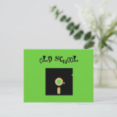 Oude schooldiskette briefkaart (Staand voorkant)