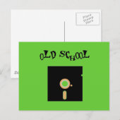 Oude schooldiskette briefkaart (Voorkant / Achterkant)