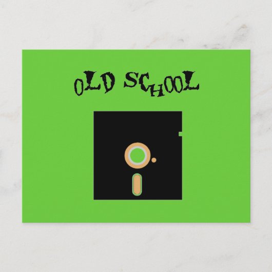 Oude schooldiskette briefkaart (Voorkant)