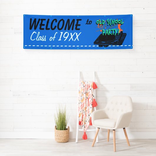 Oude schoolfeest en  banner van de klas (Insitu)