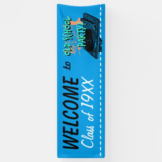 Oude schoolfeest en  banner van de klas (Verticaal)