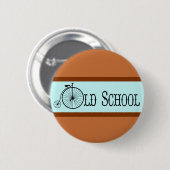 Oude schoolfiets Penny Farthing Ronde Button 5,7 Cm (Voorkant /achterkant)