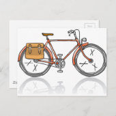 Oude schoolfietsenschets briefkaart (Voorkant / Achterkant)