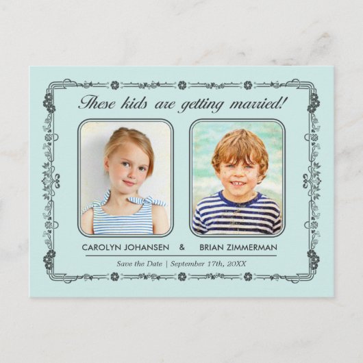 Oude schoolfoto's Sla het datum Briefkaart op | Mi (Voorkant)