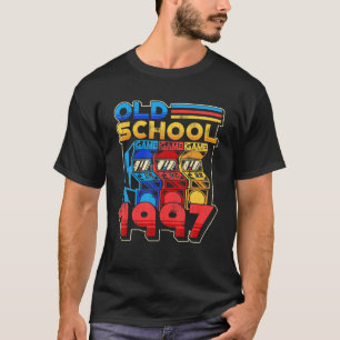 Oude schoolgamer Birthday 1997 Retro Arcade Game T-shirt