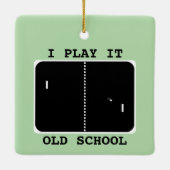 Oude schoolgamer keramisch ornament (Achterkant)