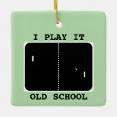 Oude schoolgamer keramisch ornament (Voorkant)