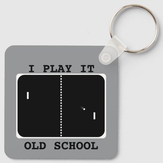 Oude schoolgamer sleutelhanger (Achterkant)