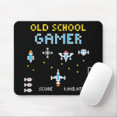Oude schoolgamer - Stellarship - Mousepad Muismat (Met muis)