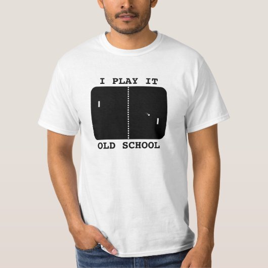 Oude schoolgamer t-shirt (Voorkant)