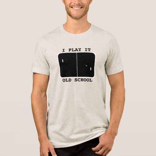 Oude schoolgamer Tri-Blend shirt (Voorkant)