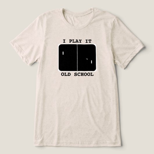 Oude schoolgamer Tri-Blend shirt (Design voorkant)