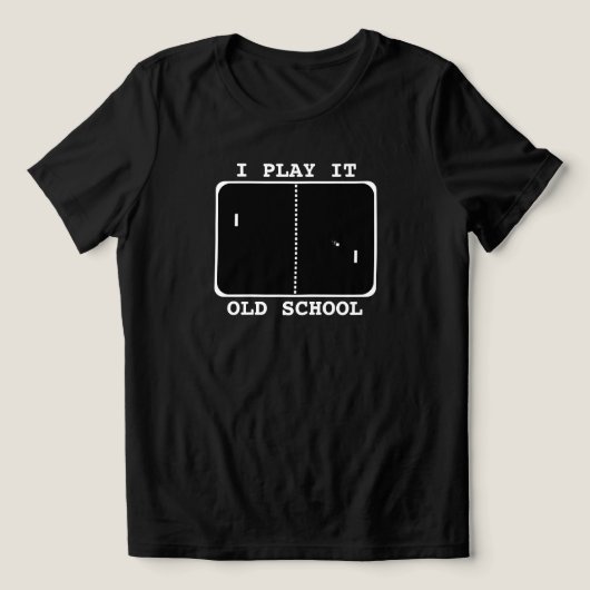 Oude schoolgamer Tri-Blend shirt (Design voorkant)