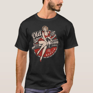 Oude schoolgarage t-shirt