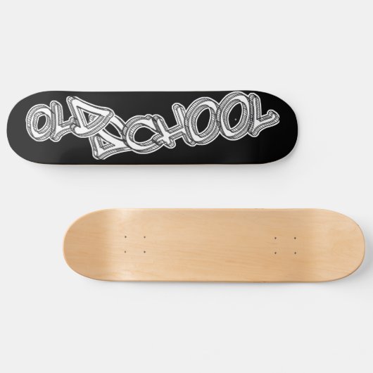 Oude schoolgraffiti skateboard (Horizontaal)