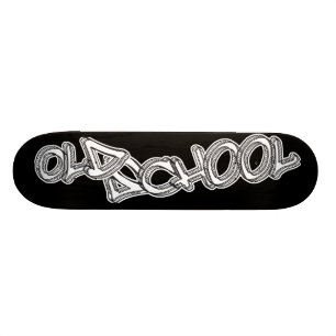 Oude schoolgraffiti skateboard