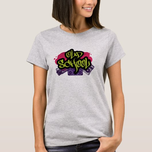 Oude schoolgraffiti T-shirt (Voorkant)