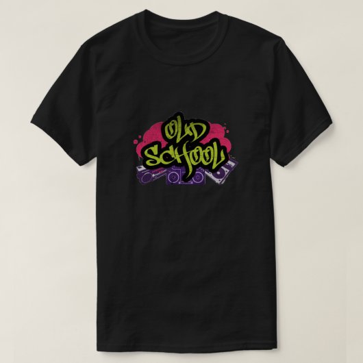Oude schoolgraffiti T-shirt (Design voorkant)