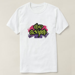 Oude schoolgraffiti T-shirt