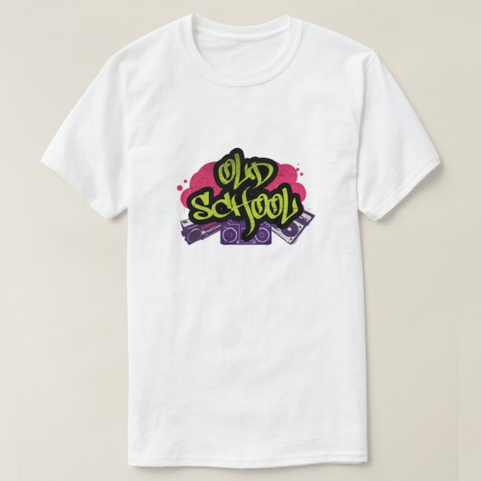 Oude schoolgraffiti T-shirt (Design voorkant)