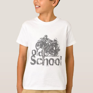 Oude schoolmotor racen t-shirt