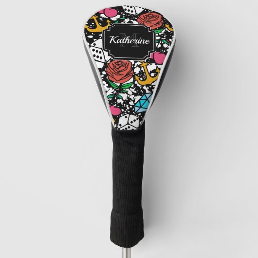 Oude schoolpatroon golfheadcover (Voorkant)