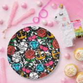 Oude schoolpatroon papieren bordje (Feest)