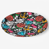 Oude schoolpatroon papieren bordje (Gekanteld)