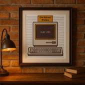 Oude Schoolregels Retro computerspel is voorbij Poster