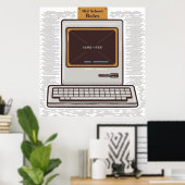 Oude Schoolregels Retro computerspel is voorbij Poster (Thuiskantoor)