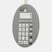 oude schoolrekenmachine keramisch ornament (Links)