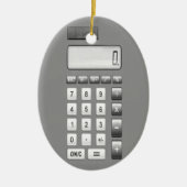 oude schoolrekenmachine keramisch ornament (Voorkant)