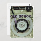 Oude schoolretro 8 Cassettebandje Briefkaart (Voorkant / Achterkant)