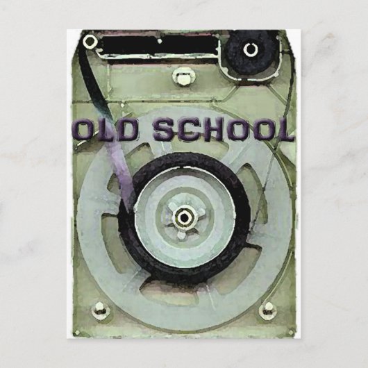 Oude schoolretro 8 Cassettebandje Briefkaart (Voorkant)
