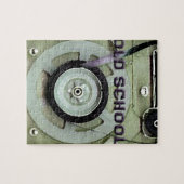 Oude schoolretro 8 Cassettebandje Legpuzzel (Horizontaal)
