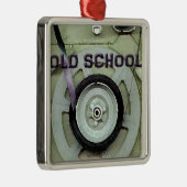 Oude schoolretro 8 Cassettebandje Metalen Ornament (Rechts)