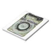 Oude schoolretro 8 Cassettebandje Notitieblok (Linkerzijde)