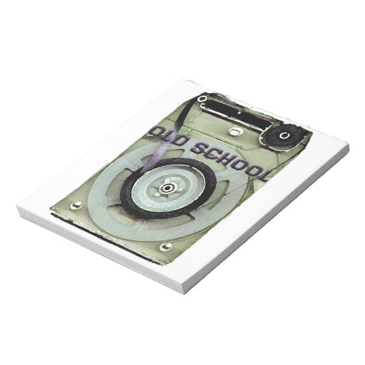 Oude schoolretro 8 Cassettebandje Notitieblok (Linkerzijde)