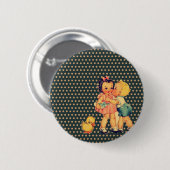 oude schoolretro polka stipt kitsch Kinderen Ronde Button 5,7 Cm (Voorkant /achterkant)