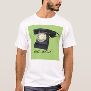 Oude schooltelefoon t-shirt