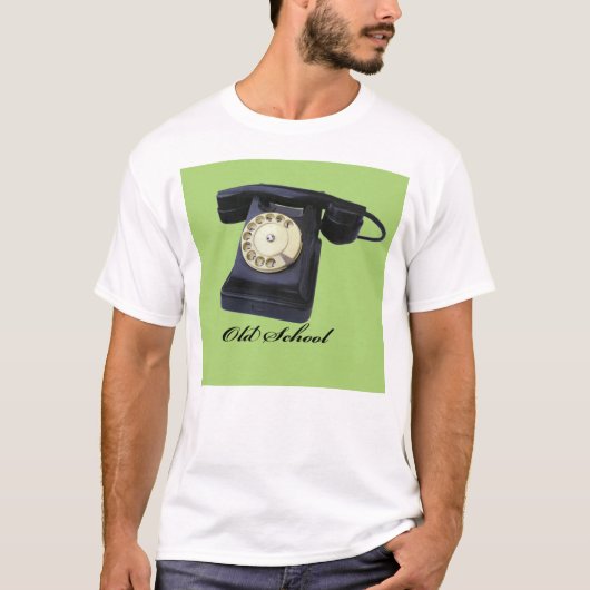 Oude schooltelefoon t-shirt (Voorkant)