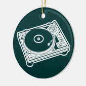 Oude schoolwas / Platenspeler Keramisch Ornament (Links)